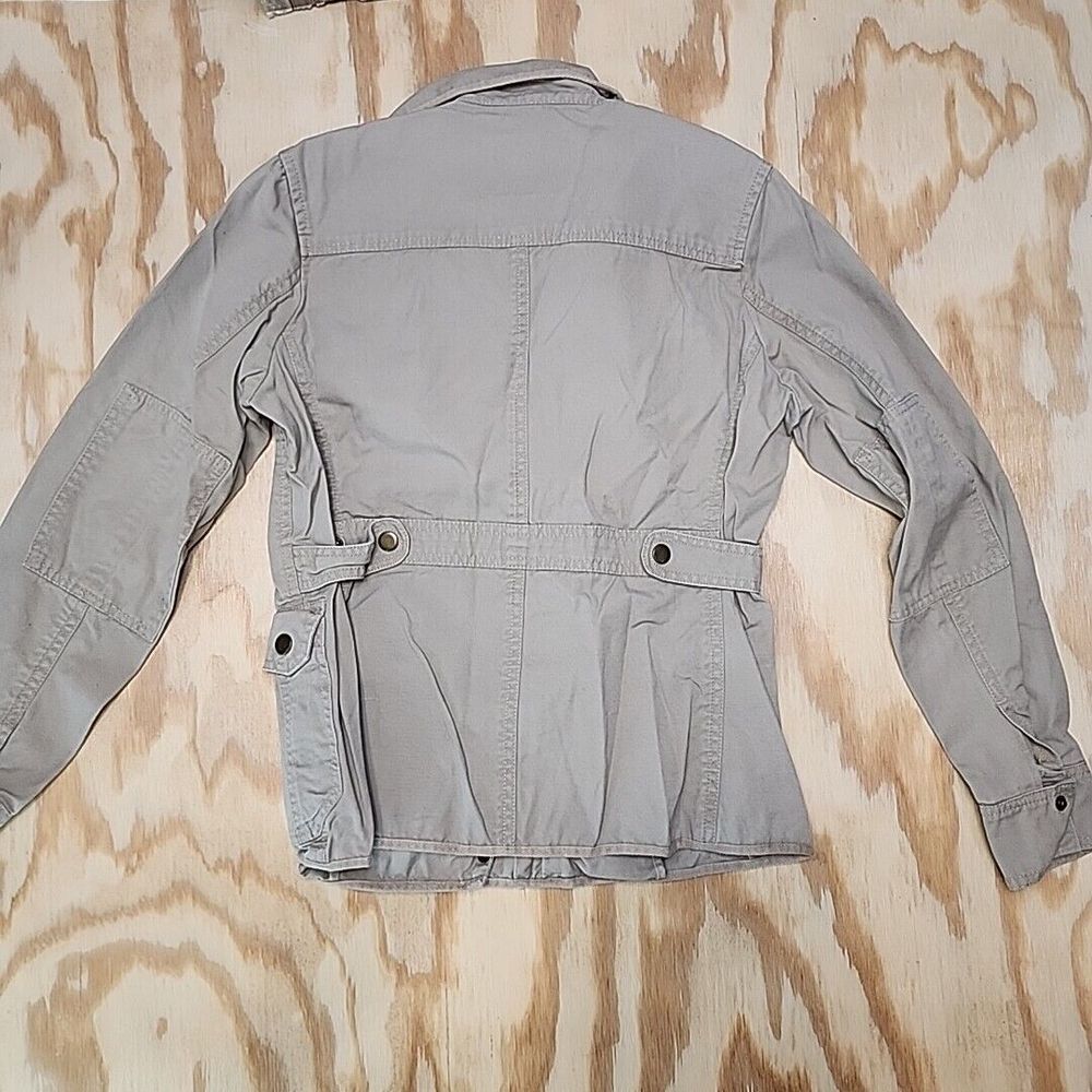 KUT FROM THE KLOTH‎ Women's CARGO JACKET~Size S~COTTON Tan Full ZIP + SNAP EUC - Picture 3 of 10